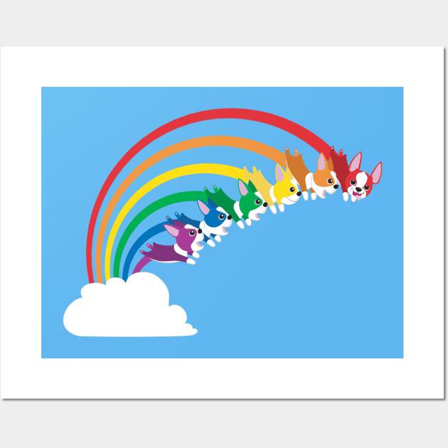 Boston Terrier Rainbow Wall Art by friedgold85